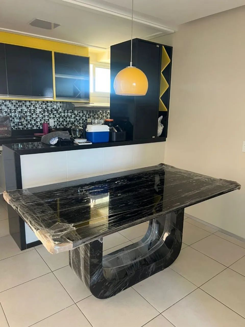 Mesa de Jantar Retangular Luxo 100% Mdf com vidro Laqueado 4mm - Foto 4