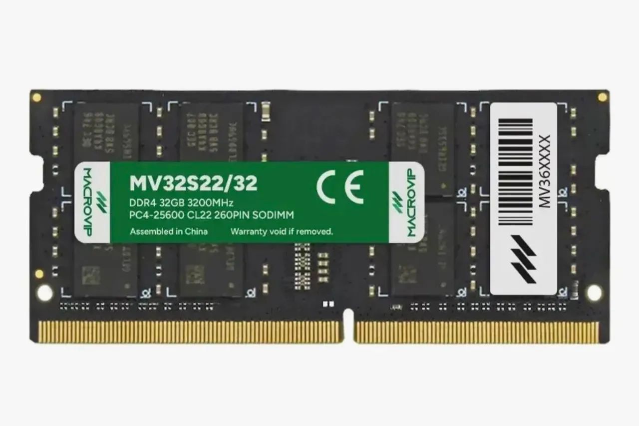 Memória RAM DDR4 32GB SODIMM 3200MHz