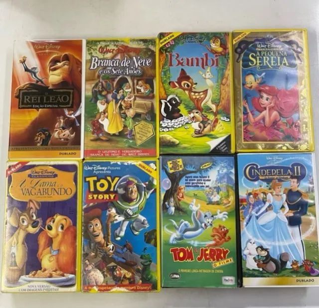 VHS disney varios titulos rei leao pequena sereia sherek cinderela