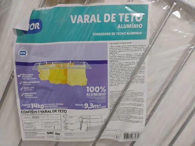 Varal de teto 100% aluminio - MOR  - Foto 2