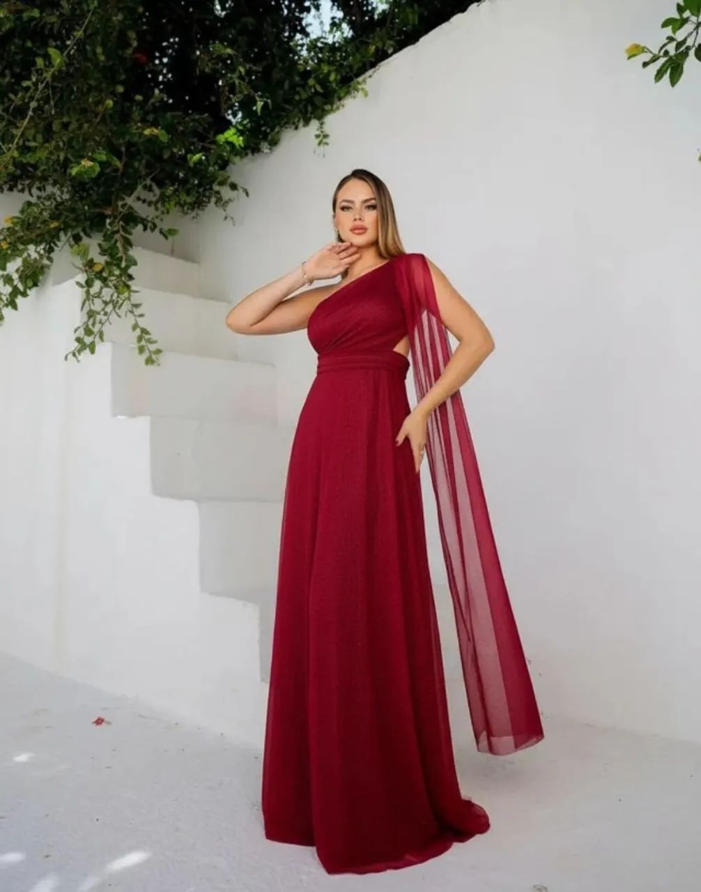 Vestido de Vesta em Tule com Brilho