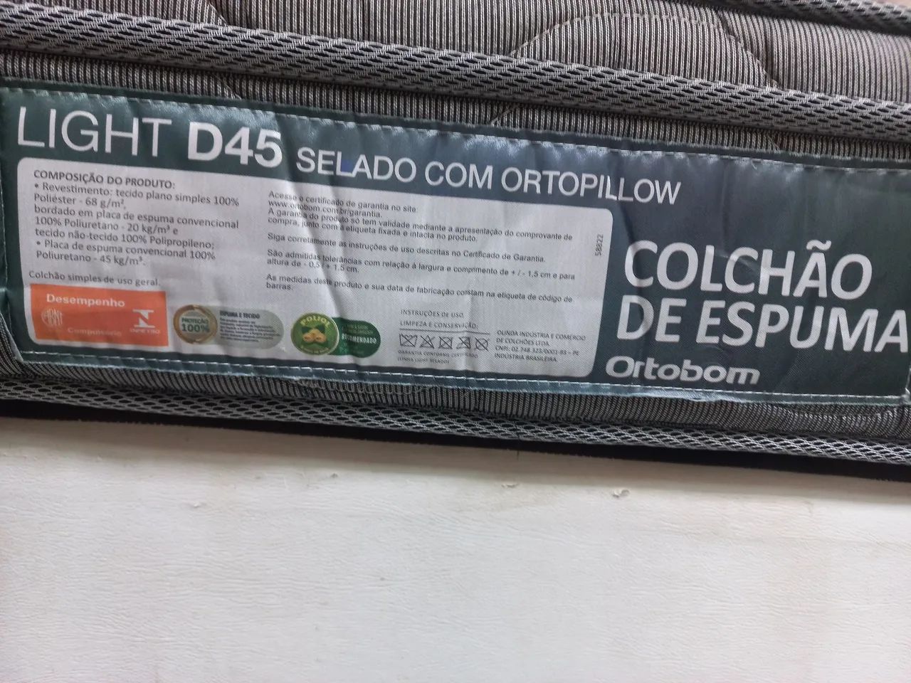 Colchão Ortobom Light D45 Casal com Ortopillow - Conservado! - Foto 2