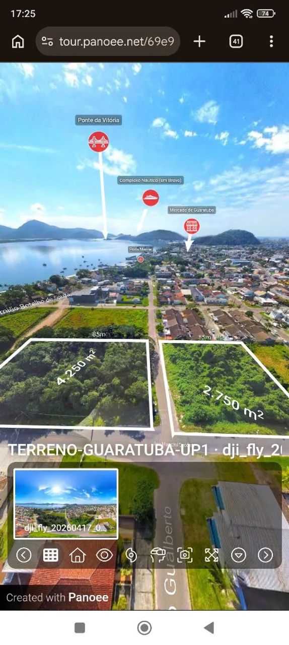Duas áreas na beira da Baía de Guaratuba -Pr 4.200 m² e outra 2.750  m² - Foto 7