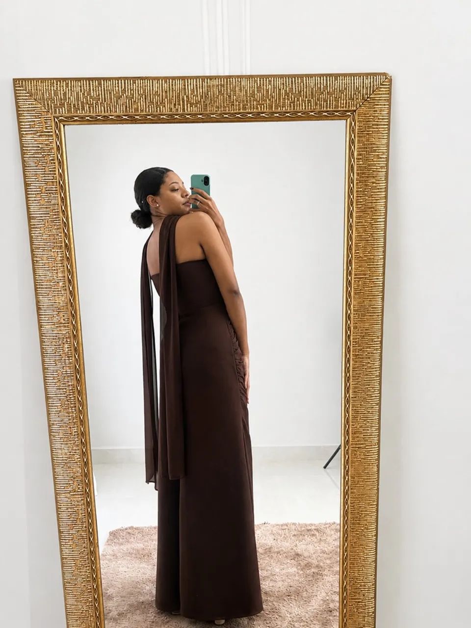 Vestido marrom de festa  - Foto 3