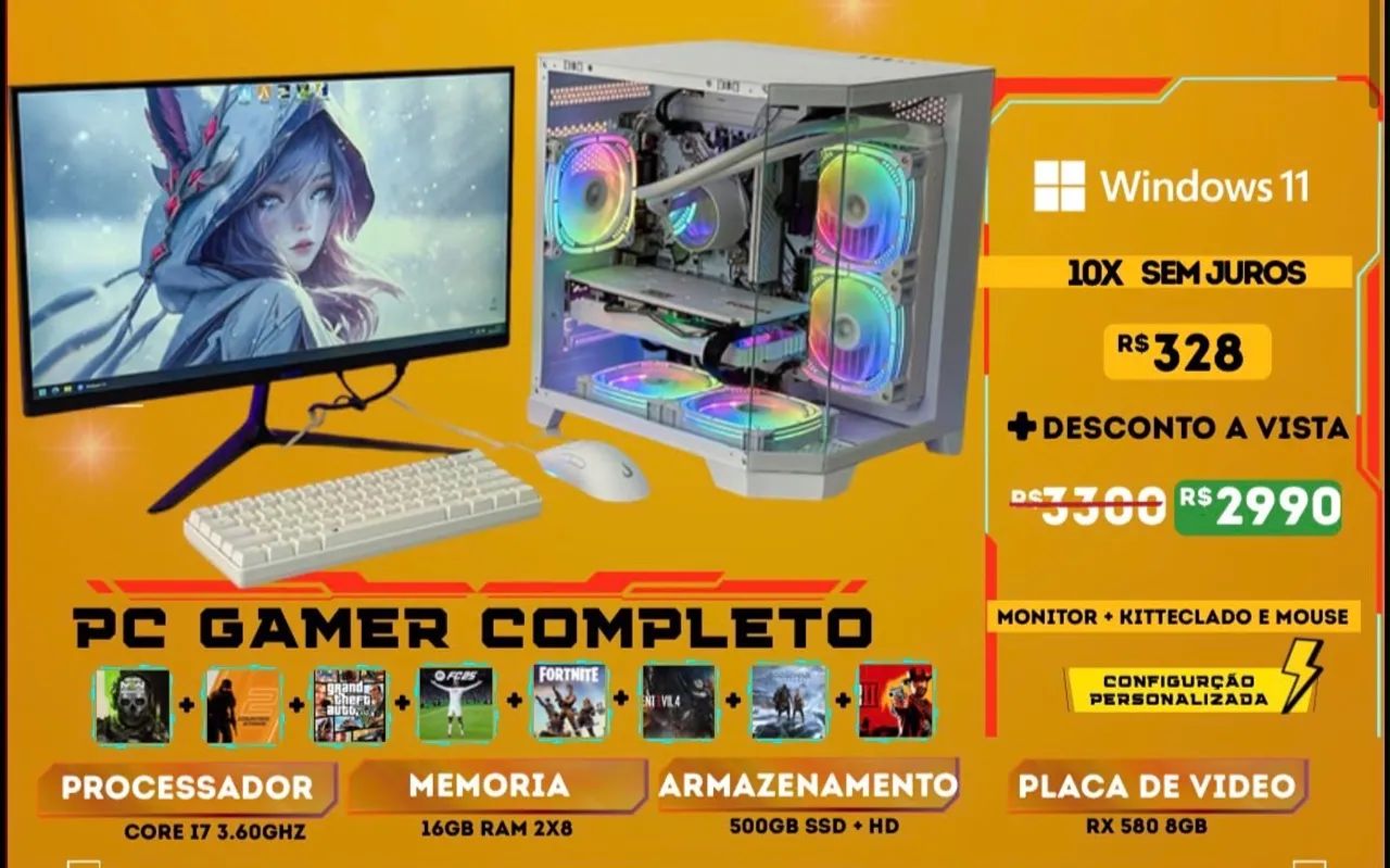 Pc gamer novo completo  - Foto 3