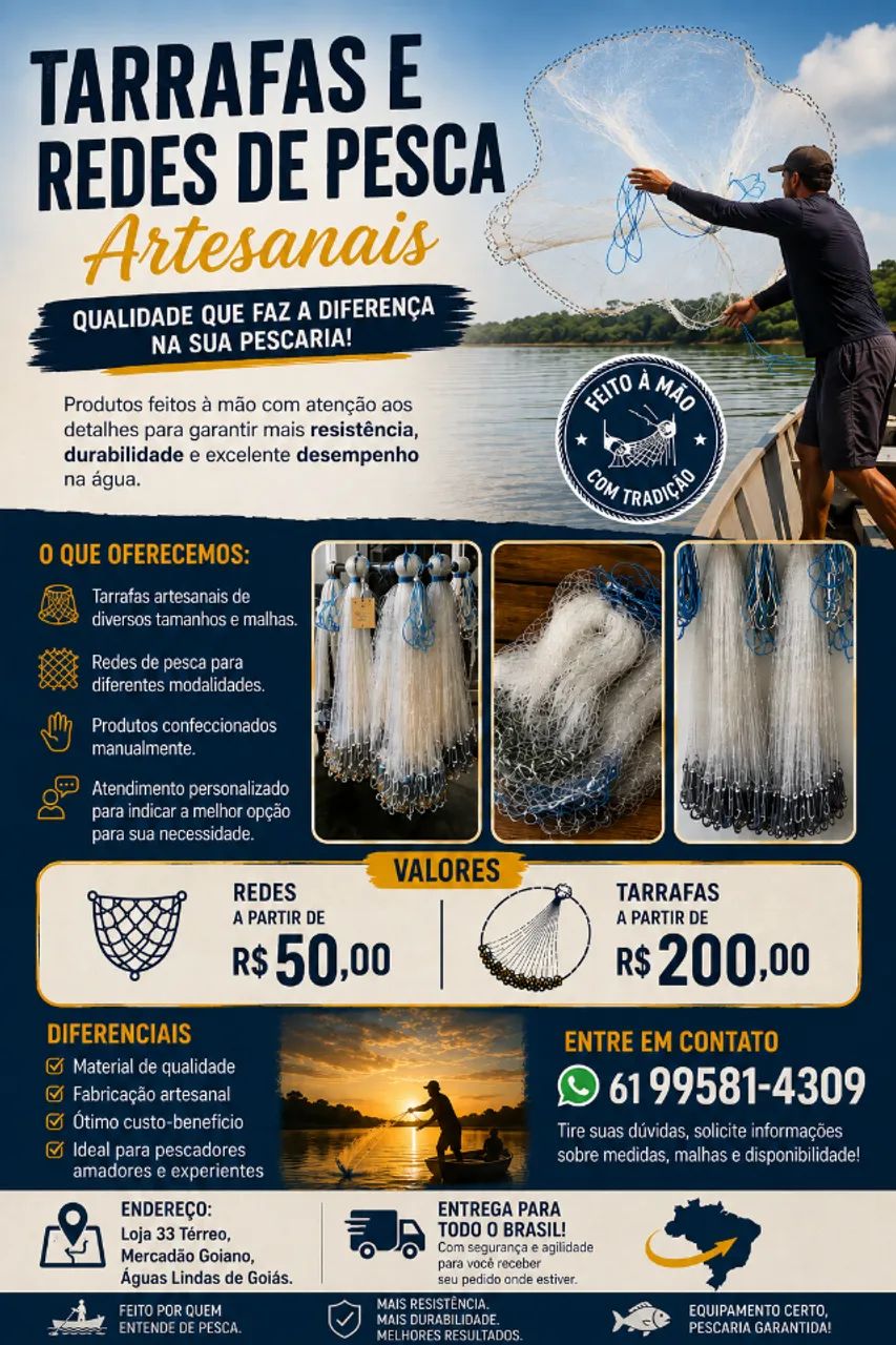 Pesca - Tarrafas e Redes de Pesca