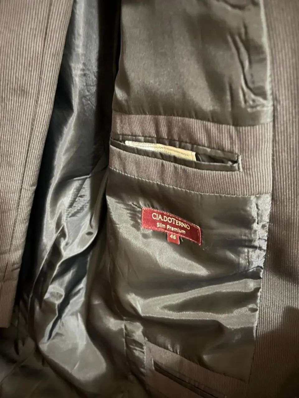 Terno Slim Fit Cinza Chumbo - Foto 3