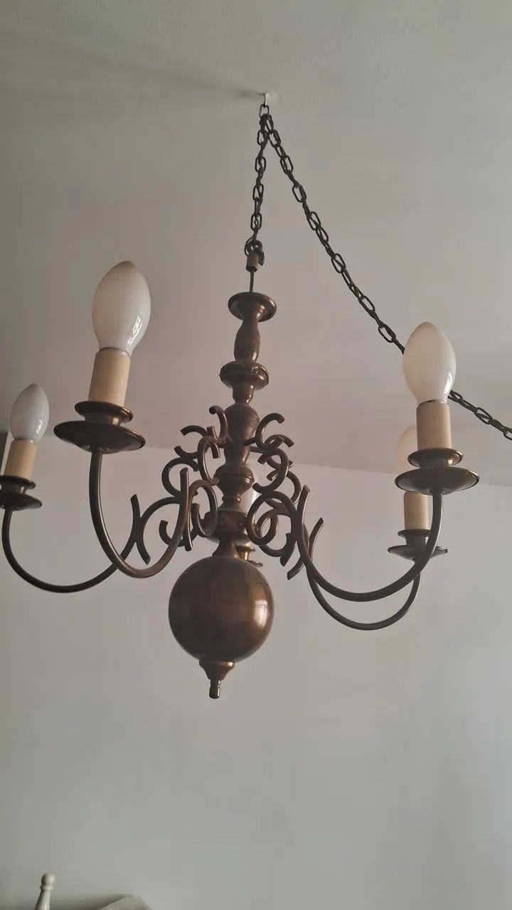 Lustre Belíssimo estilo holandês de cinco braços