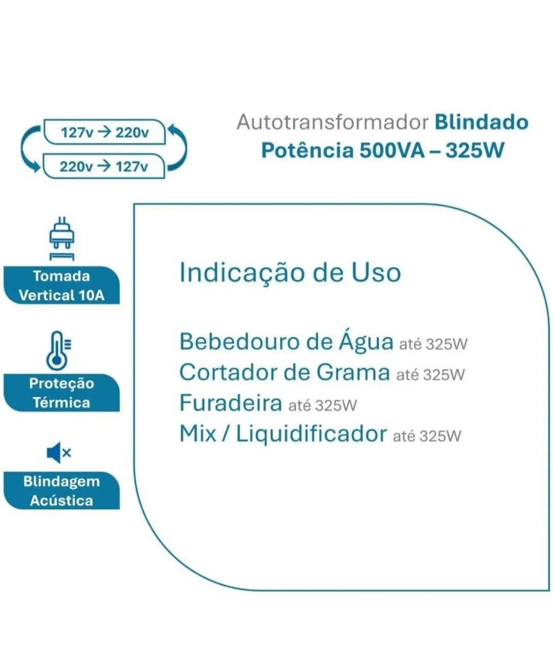 TRANSFORMADOR BIVOLT 500VA  - Foto 4