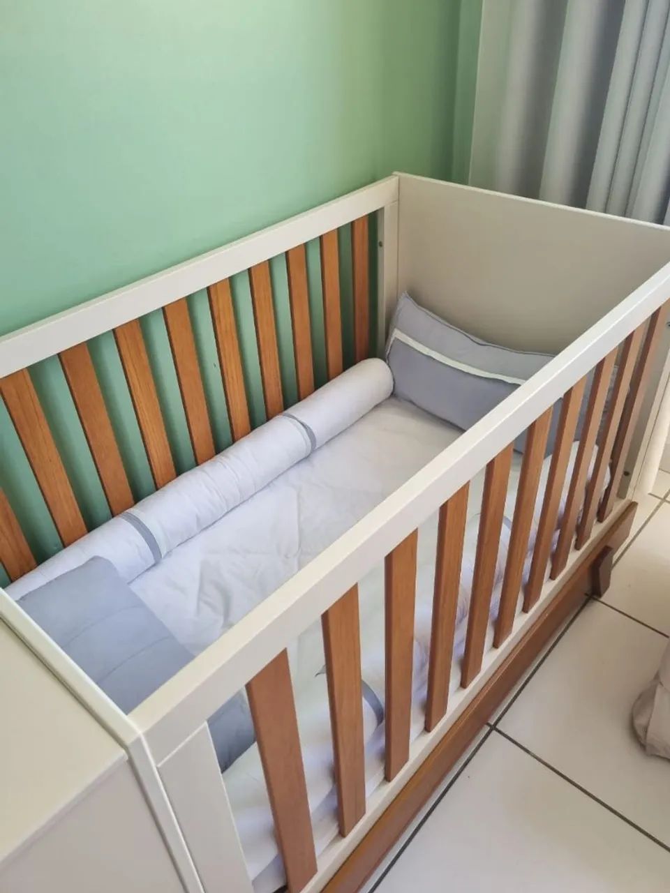 Berço Americano Matic Bkids Off White Freijó Eco Wood - Foto 2