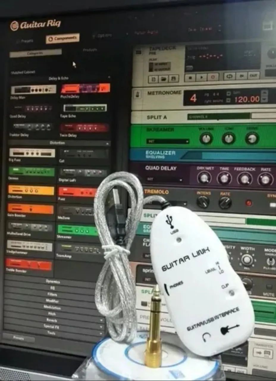 GUITAR LINK USB + GUITAR RIG 5 PRO  GUITARRA BAIXO - Foto 2