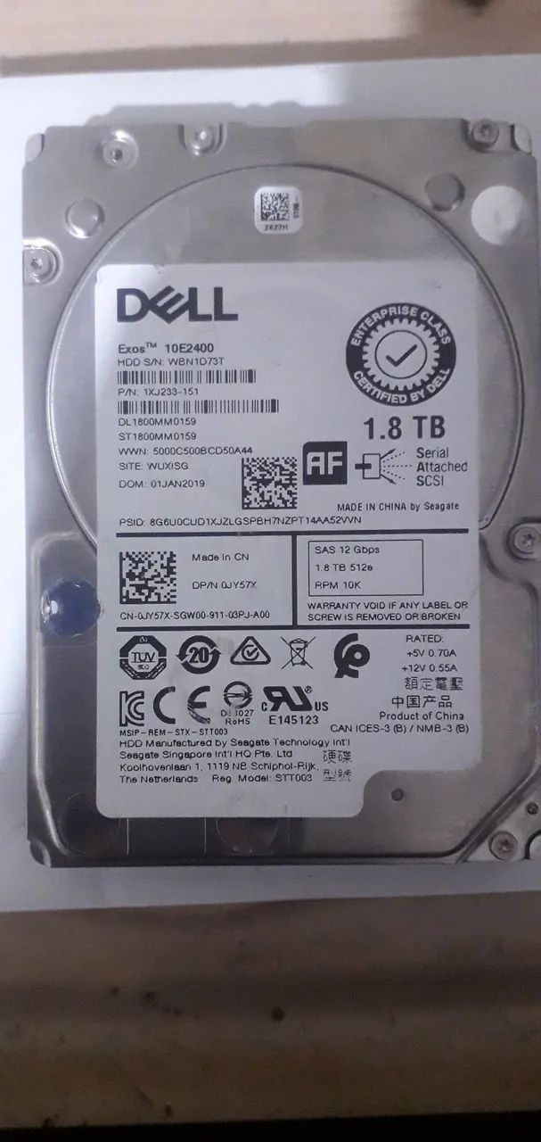  HD Sas DELL 1.8 tera 