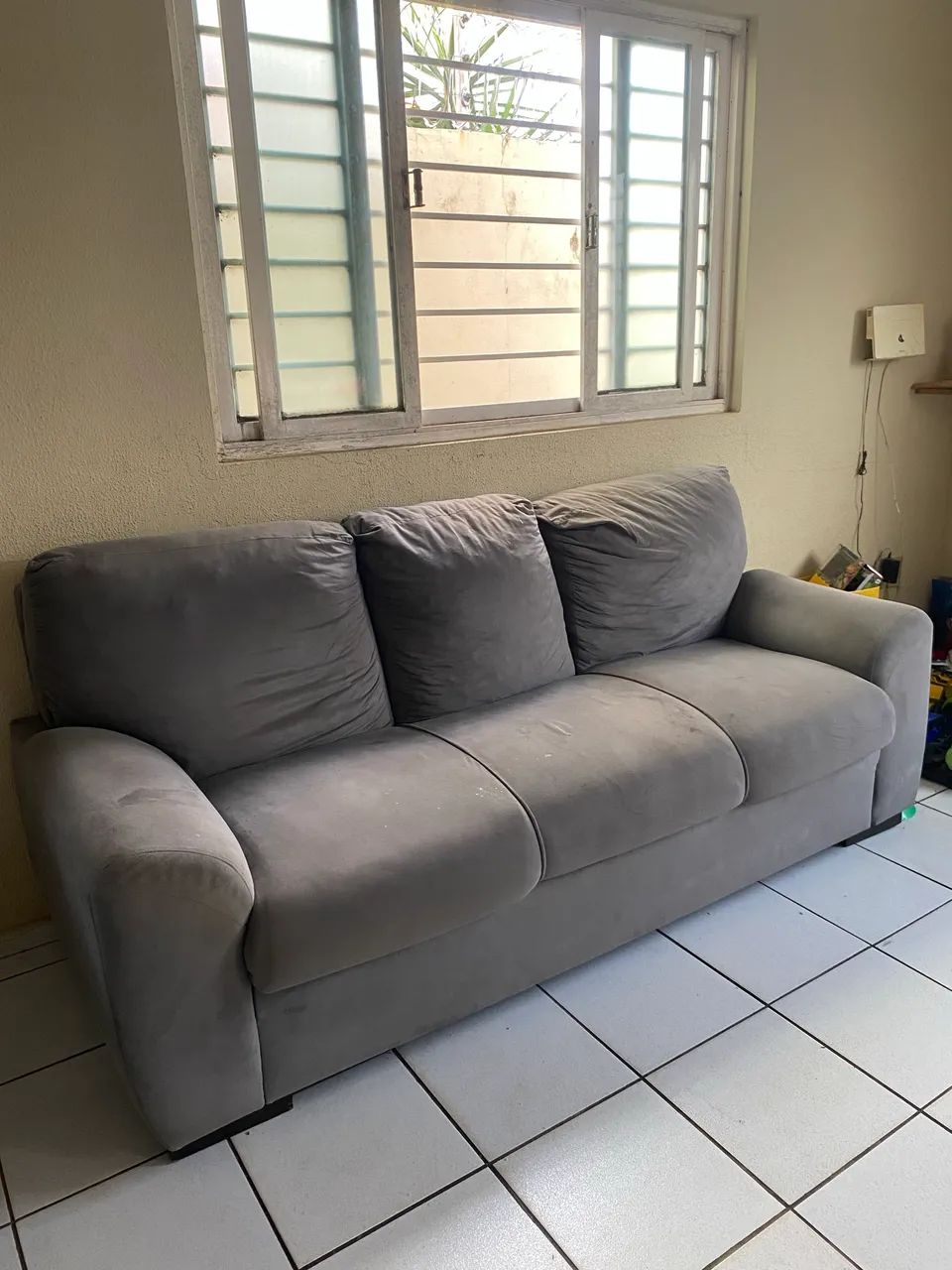 Conjunto Sofá Camurça 2/3 Lugares - Foto 2