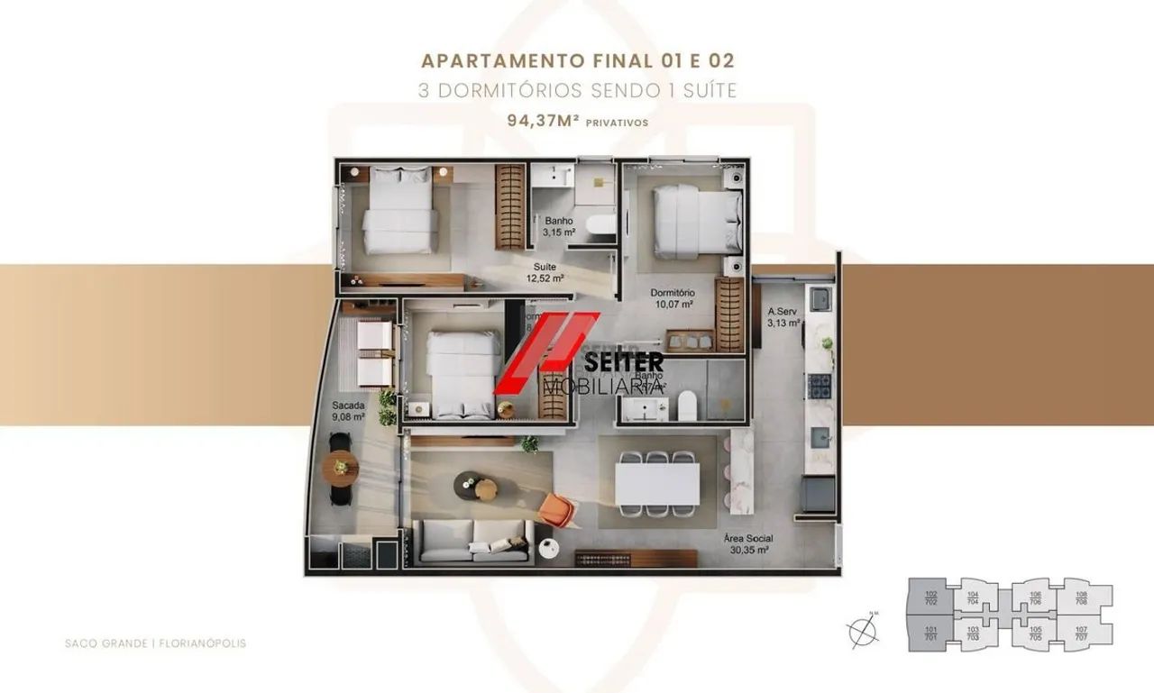 Apartamento a Venda no Residencial Jardim do Oriente
