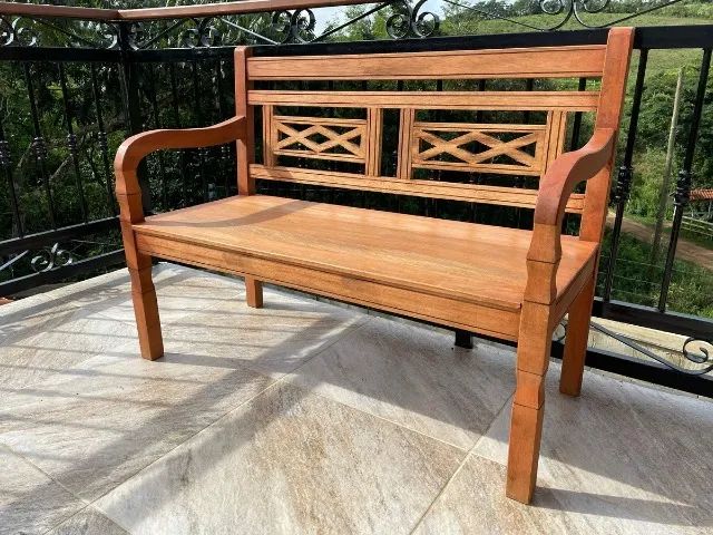 Compartilhar Banco Namoradeira 120cm Madeira Rustica - Foto 3