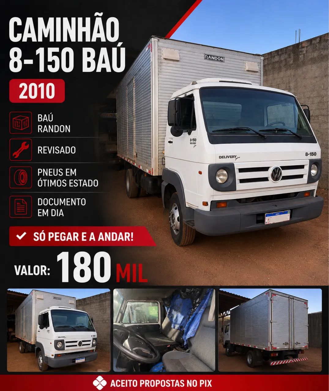 Caminhão Baú - VW 8-150