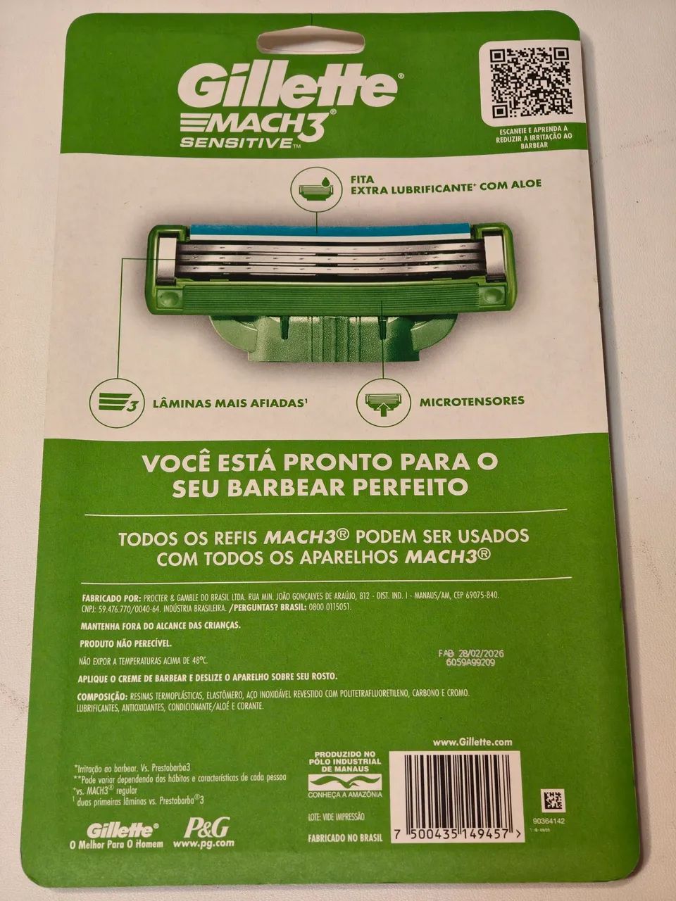 Kit Gillette Original Mach 3 Sensitive 20 Refis para barbear  - Foto 2