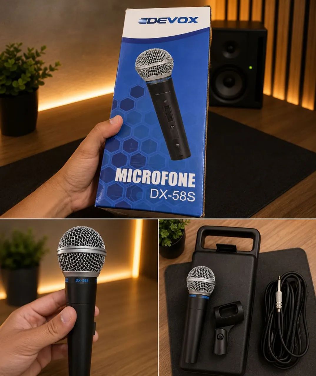 Microfone DEVOX DX-58S Completo 