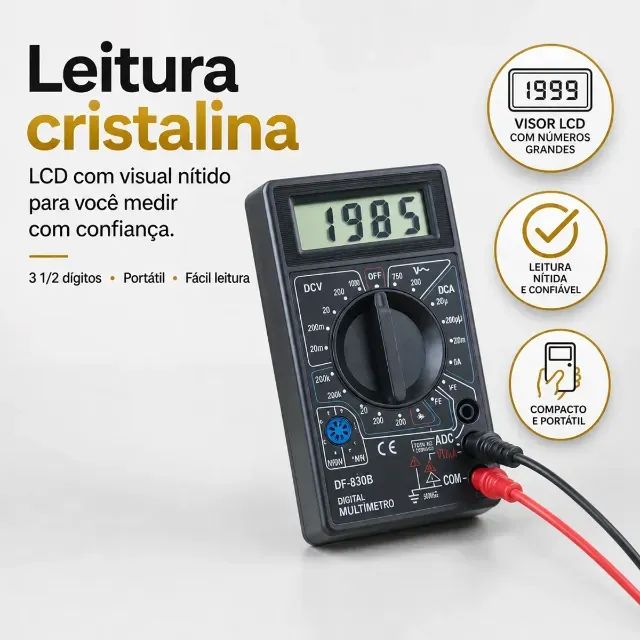 MULTÍMETRO DIGITAL STARTOOLS(OBS)PRODUTO NOVO NA CAIXA LACRADO - Foto 3