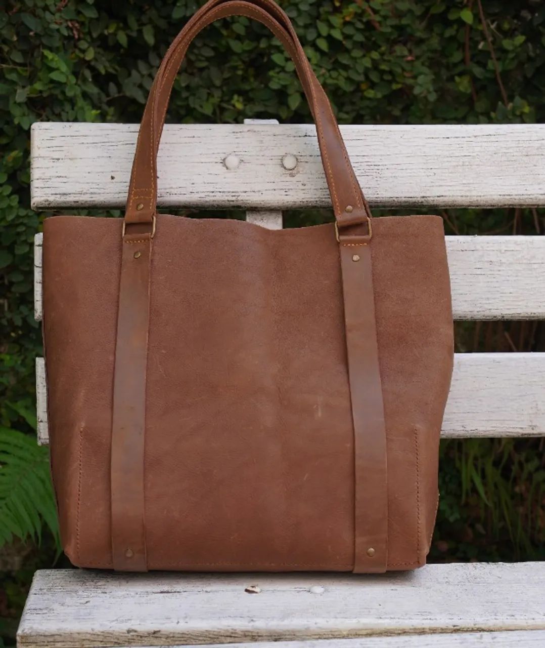 bolsa tote shopper couro legitimo unisex - Foto 3