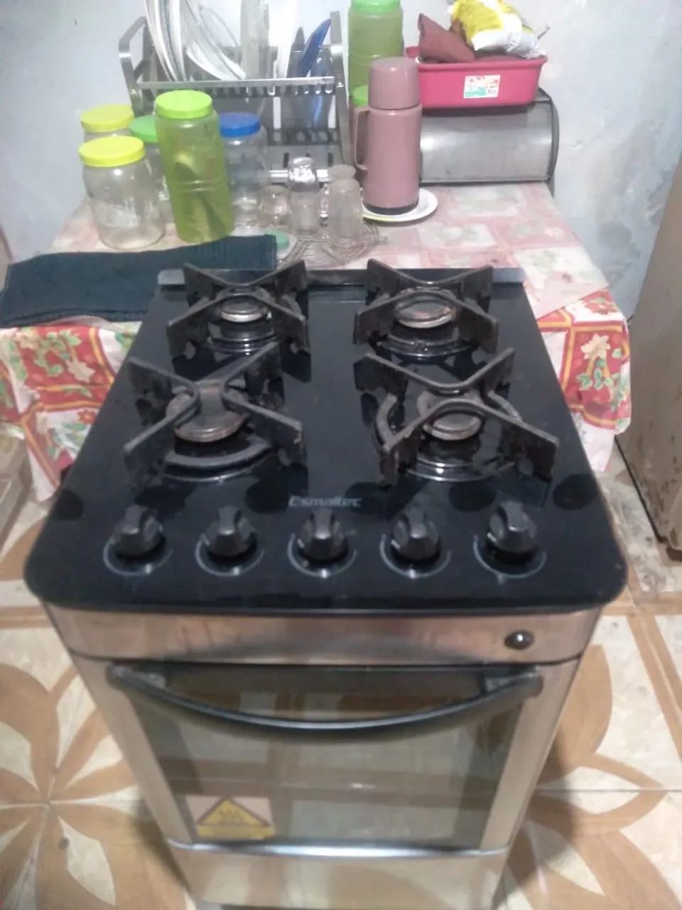 Fogão esmaltec mesa de vidro  - Foto 4