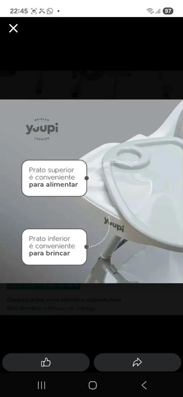 Cadeirão de alimentação R$130,00 - Foto 4