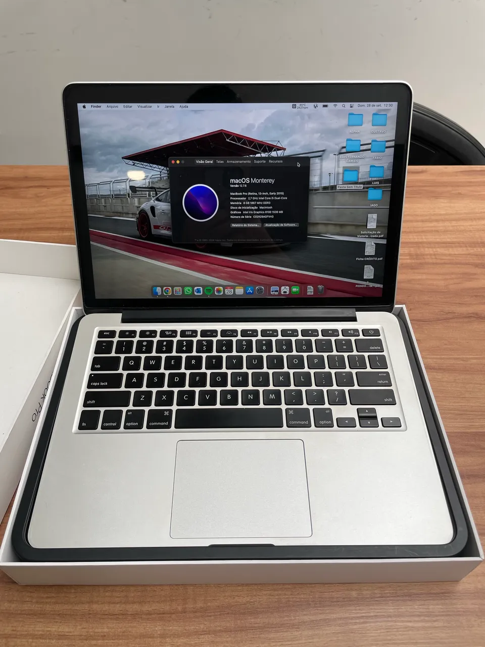 MacBook本体 MacBook Pro (Retina, 13-inch, 2015) MacBook Pro (Retina,13 polegadas, início de 2015) - Especificações