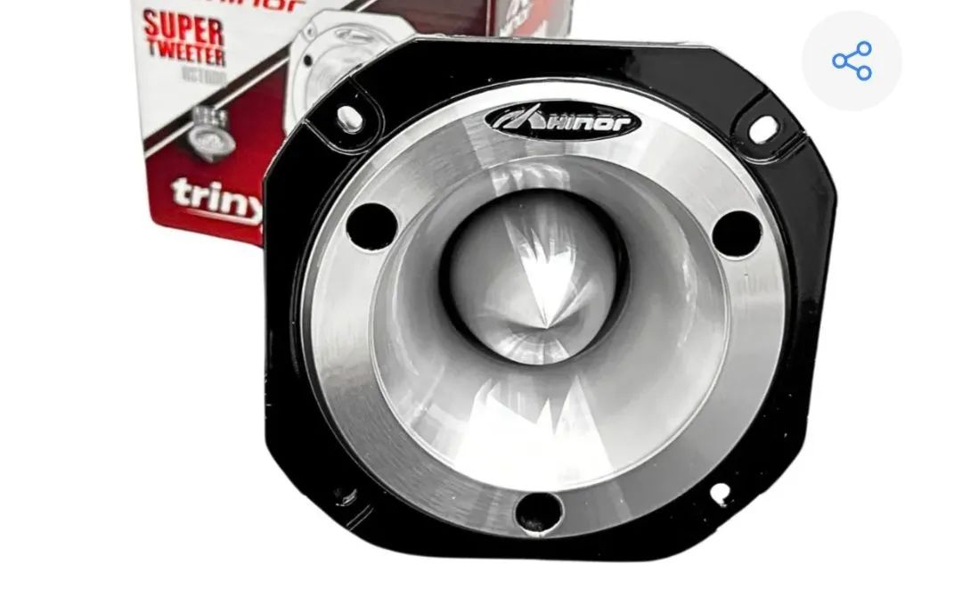 Super twitter hinor história 600 prata 300w 8ohms