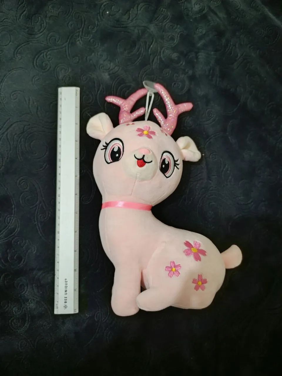 Pelúcia Rena de Natal Rosa  - Foto 2