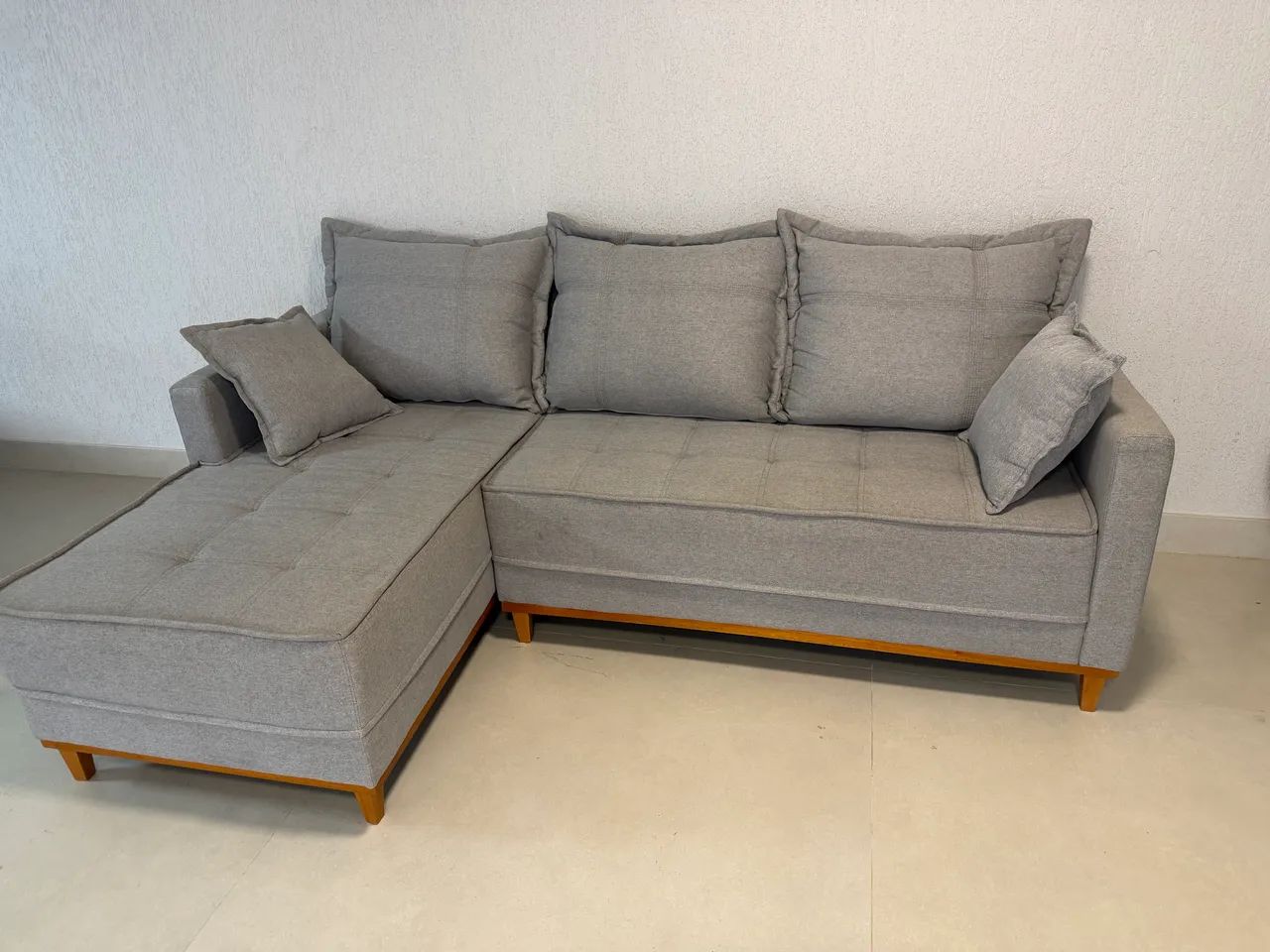 Sofá semi retrátil para sala TV 