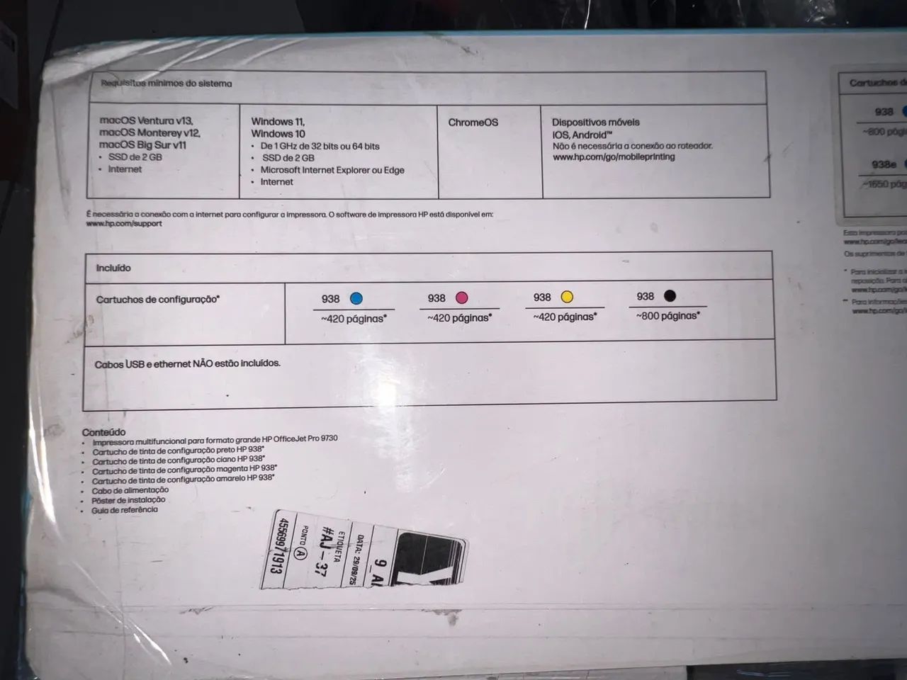 Impressora OfficeJetPro 9730 Wide Format - Foto 4