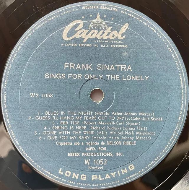 LP Frank Sinatra / Nelson Riddle - Sings For Only The Lonely (1958