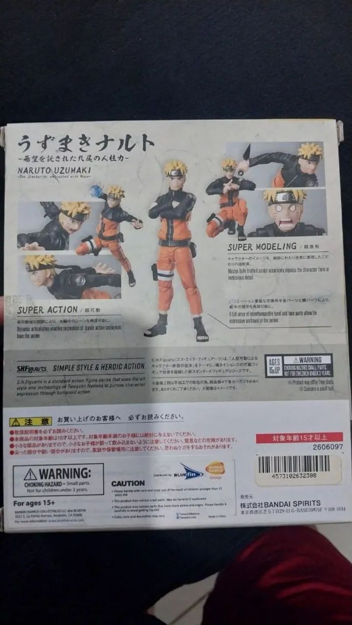 Naruto Uzumaki Shippuden SH Figuarts 3.0 NA CAIXA COM TUDO - Foto 3