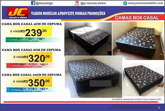 Cama box casal conjugada na promoção a partir de r$239,00 reais
