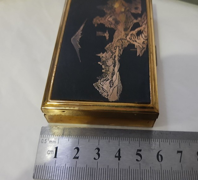 Porta Maquiagem Clover- Vintage anos 60 Japan, Caixa Musical- Bethoven.<br>Nova na embalagem - Foto 4