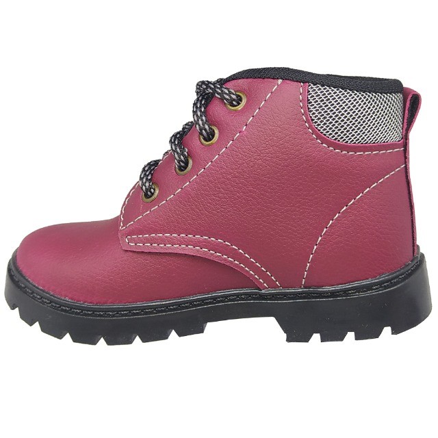 Bota Botinha Infantil Gibizinho Masculina Baby Coturno Bordô - Foto 2