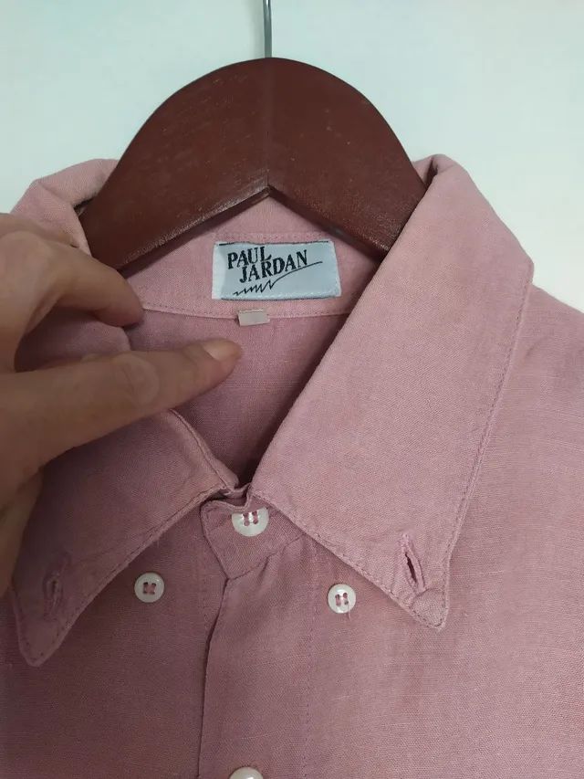 Camisa de linho rosa 46 - Foto 5