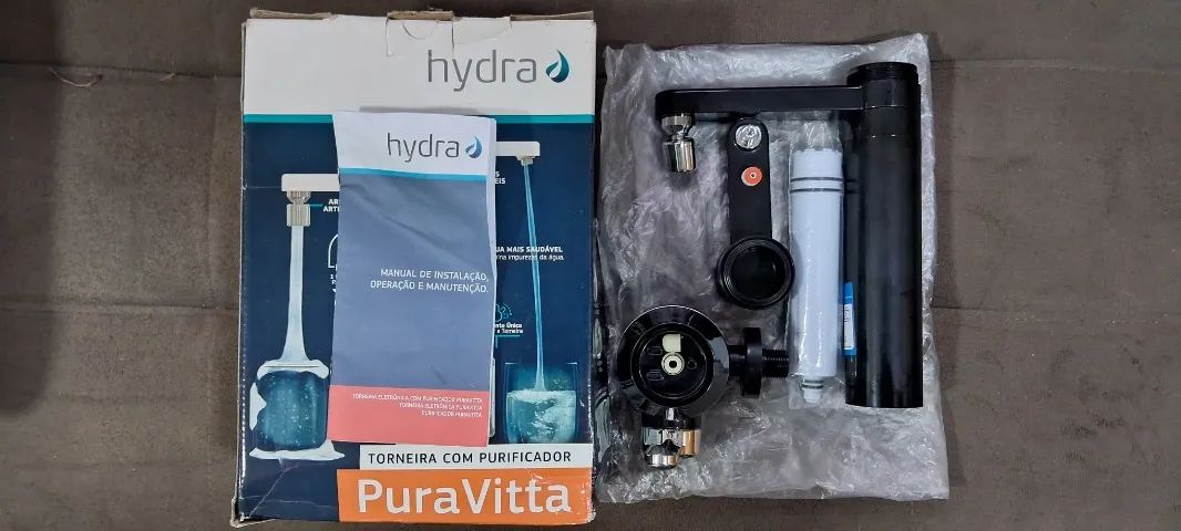 Torneira de parede Hydra Pura Vitta dupla - torneira e filtro - nova!