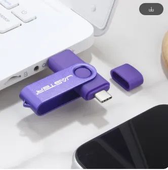 Pen drive Pendrive com 32GB Unidade Flash USB 2.0 e Type C com Chaveiro, Memory Stick z719 - Foto 2
