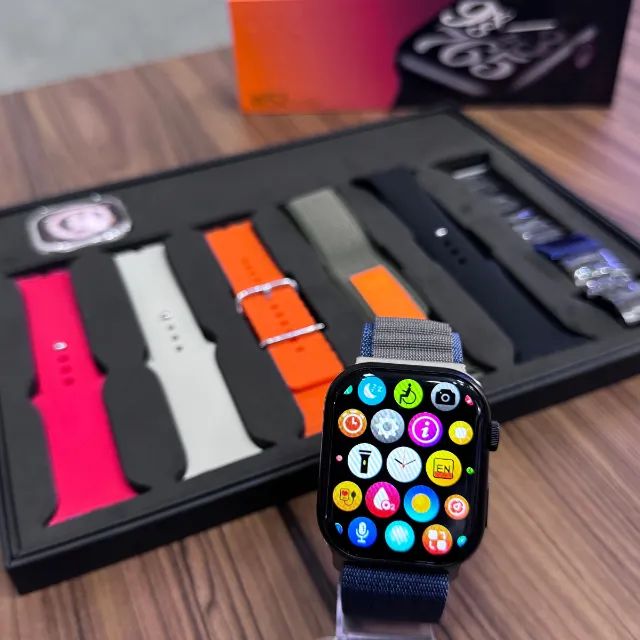 Relógio Smartwatch W52 PRO MAX com 7 Pulseiras - Foto 5
