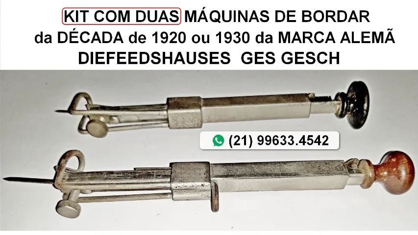 Máquinas antigas manuais de bordar . alemãs - Foto 2