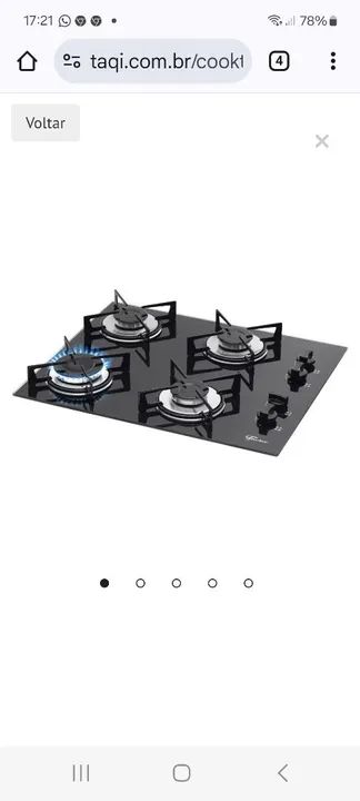 Cooktop Fischer Slim 4 bocasr  