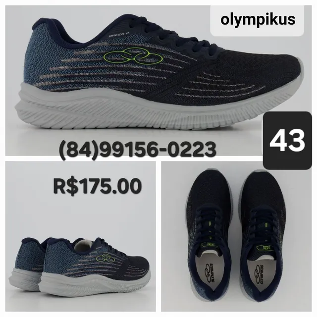 PROMOÇÃO TÊNIS OLYMPIKUS PARA ACADEMIA NÚMERAÇAO 43 DISPONÍVEL