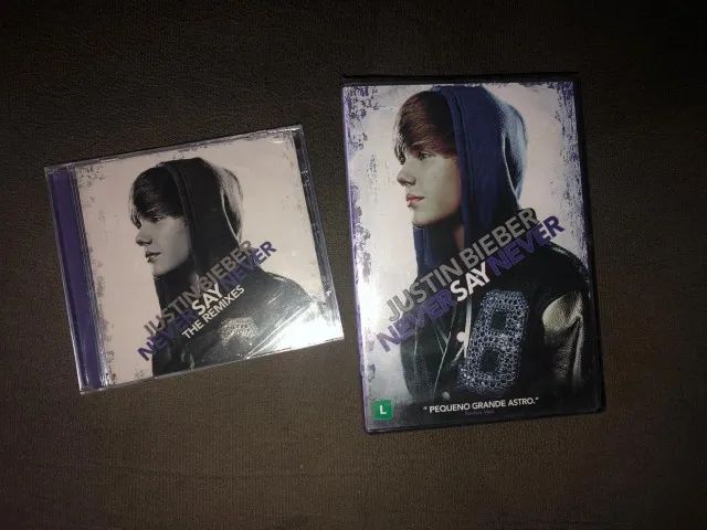 DVD e CD Justin Bieber NOVO e LACRADO. Never say never. CONJUNTO EM PROMOÇÃO!