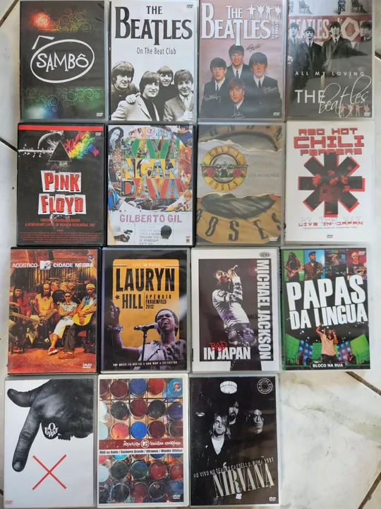 20 DVDs de música - Diversos artistas e gêneros -TOP anos 70 a 2000