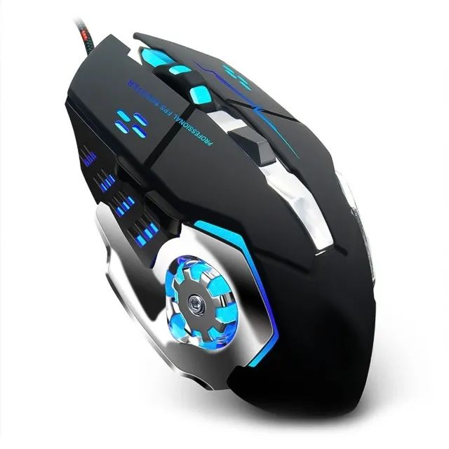 Mouse Gamer USB Com LED 4800 DPI 6 Botões EBAI - FZF-F9 - NOVO (1 UNIDADE) - Foto 5