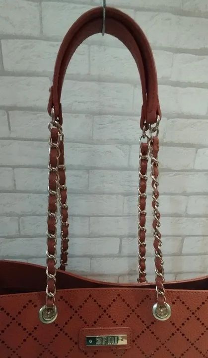 Bolsa Santa Lolla Perfuros Caramelo - Foto 2