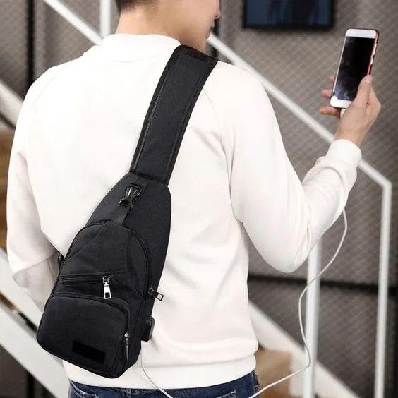 Mini Bolsa Tiracolo Shoulder Bag USB - Design Ergonômico e Conectividade - Foto 2