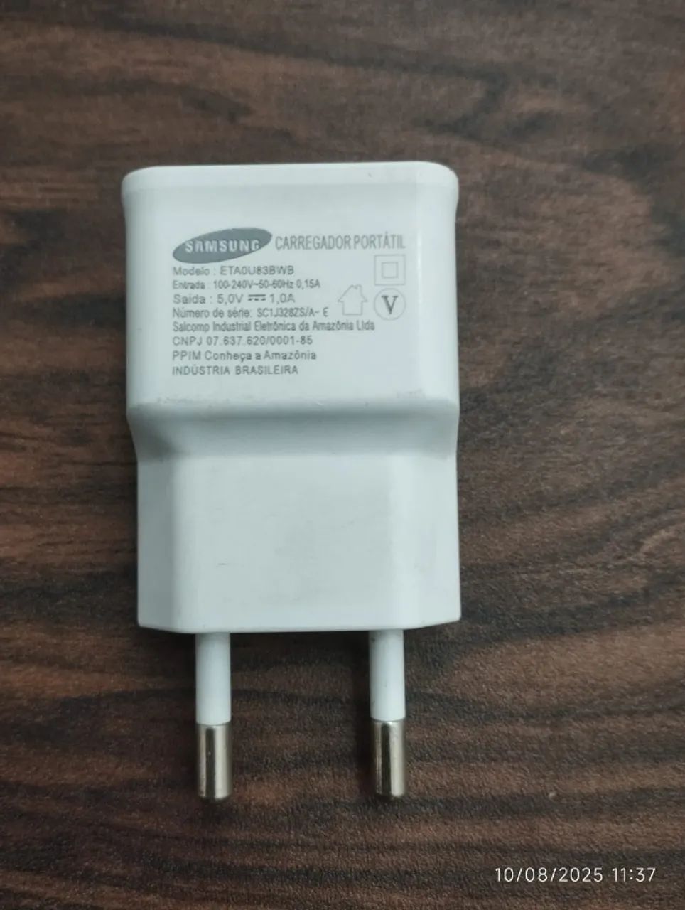 CARREGADOR SAMSUNG USADO PRODUTO FUNCIONANDO PERFEITAMENTE 