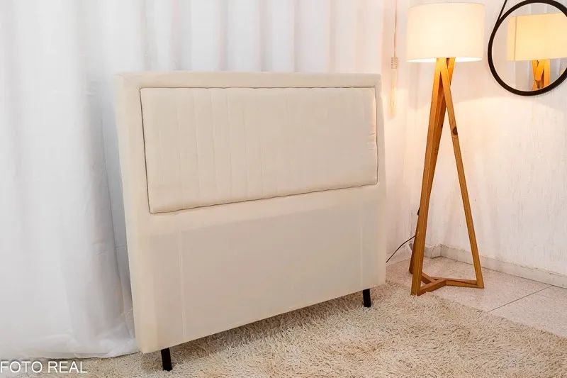 Cabeceira de Cama Casal - Bege Claro rf75 - Foto 2